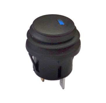 Кнопка Sc-777d, влагозащищенная, 12v ON-OFF (синее свечение) Sc-777dс - фото 2297