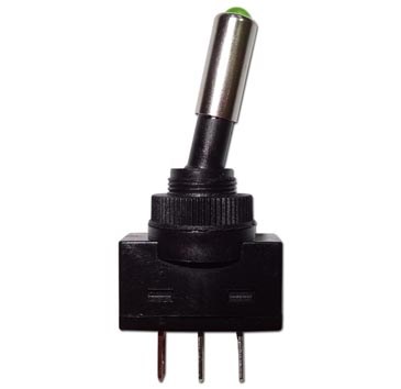 Тумблер ASW-15D 12V, 20А зеленое свечение ON-OFF ASW-15Dз - фото 2306