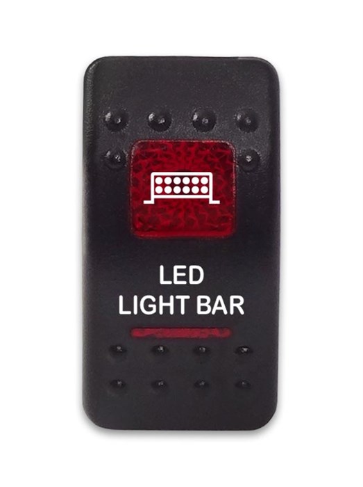 Переключатель 12-24В SF50713-6-4P-A6BR-09 ON-OFF с красной подсветкой, LED LIGHT BAR SF50713-6-4P-A6BR-09 - фото 2389