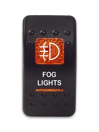 Переключатель 12-24В SF50713-6-4P-A6BO-06 ON-OFF с оранжевой подсветкой, FOG LIGHTS SF50713-6-4P-A6BO-06 - фото 2398