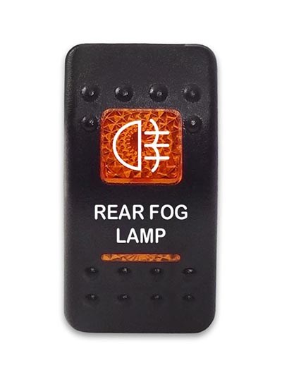 Переключатель 12-24В SF50713-6-4P-A6BO-07 ON-OFF с оранжевой подсветкой, REAR FOG LAMP SF50713-6-4P-A6BO-07 - фото 2399