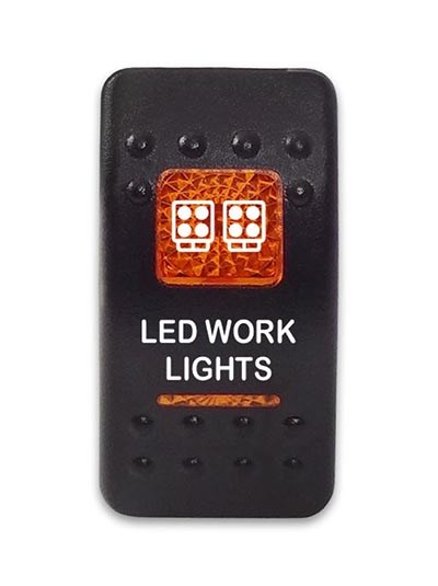 Переключатель 12-24В SF50713-6-4P-A6BO-12 ON-OFF с оранжевой подсветкой, LED WORK LIGHTS SF50713-6-4P-A6BO-12 - фото 2404