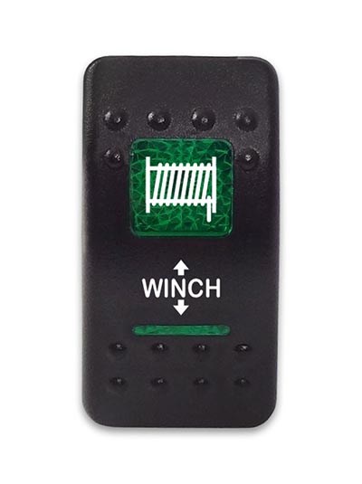 Переключатель 12-24В SF50713-5-A6BG-05 (ON)-OFF-(ON) с зеленой подсветкой, WINCH SF50713-5-A6BG-05 - фото 2410