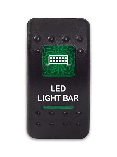 Переключатель 12-24В SF50713-6-4P-A6BG-09 ON-OFF с зеленой подсветкой, LED LIGHT BAR SF50713-6-4P-A6BG-09 - фото 2414
