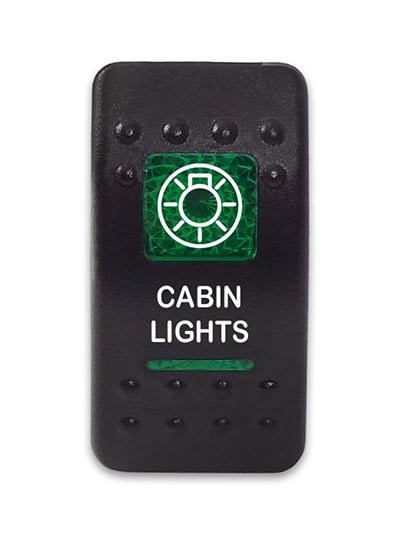 Переключатель 12-24В SF50713-6-4P-A6BG-11 ON-OFF с зеленой подсветкой, CABIN LIGHTS SF50713-6-4P-A6BG-11 - фото 2416