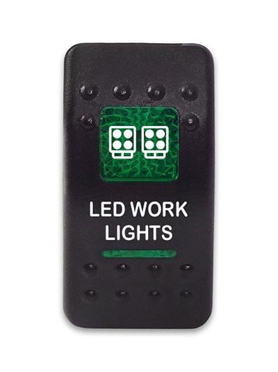 Переключатель 12-24В SF50713-6-4P-A6BG-12 ON-OFF с зеленой подсветкой, LED WORK LIGHTS SF50713-6-4P-A6BG-12 - фото 2417