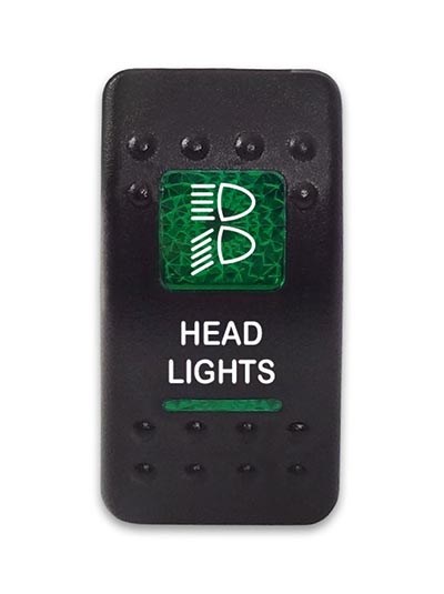 Переключатель 12-24В SF50713-6-4P-A6BG-13 ON-OFF с зеленой подсветкой, HEAD LIGHTS SF50713-6-4P-A6BG-13 - фото 2418