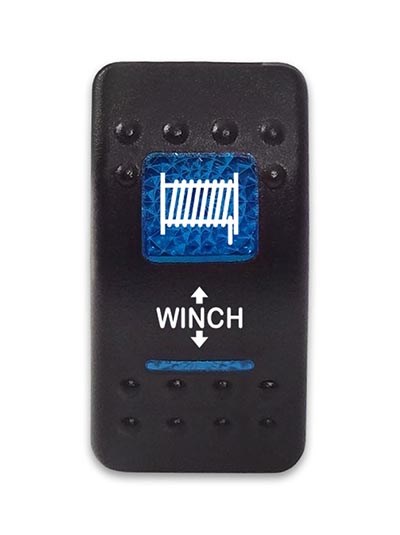 Переключатель 12-24В SF50713-5-A6BB-05 (ON)-OFF-(ON) с синей подсветкой, WINCH SF50713-5-A6BB-05 - фото 2422