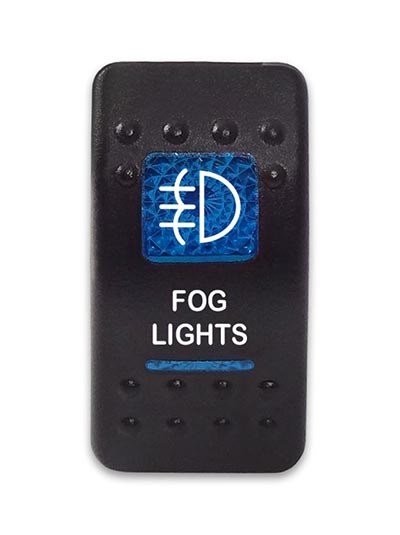 Переключатель 12-24В SF50713-6-4P-A6BB-06 ON-OFF с синей подсветкой, FOG LIGHTS SF50713-6-4P-A6BB-06 - фото 2423
