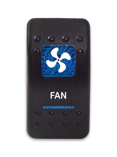 Переключатель 12-24В SF50713-6-4P-A6BB-10 ON-OFF с синей подсветкой, FAN SF50713-6-4P-A6BB-10 - фото 2427