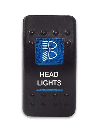 Переключатель 12-24В SF50713-6-4P-A6BB-13 ON-OFF с синей подсветкой, HEAD LIGHTS SF50713-6-4P-A6BB-13 - фото 2430