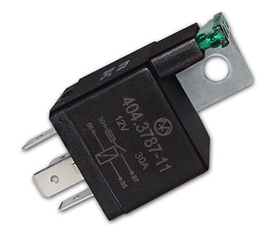 Реле 404.3787-11 12В 30А 4-х контактное с предохранителем (Энергомаш) 404.3787-11 - фото 3301