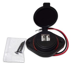 Овальный двойной USB 3.1А с красной подсветкой А76R А76R