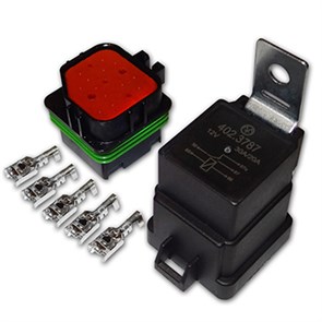 Реле 402.3787 12В 30/20А 5-ти контактное с колодкой (Энергомаш) 402.3787