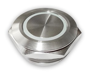 Кнопка (без фиксации) PX19CM-P10Y/EW12V/S с белой подсветкой PX19CM-P10Y/EW12V/S