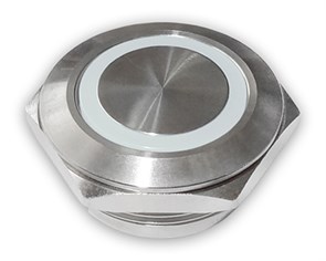 Кнопка (без фиксации) PX22CM-P10Y/EW12V/S с белой подсветкой PX22CM-P10Y/EW12V/S