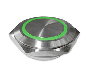 Кнопка (без фиксации) PX30CM-P10Y/EG12V/S с зеленой подсветкой PX30CM-P10Y/EG12V/S