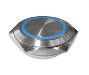 Кнопка (без фиксации) PX30CM-P10Y/EB12V/S с синей подсветкой PX30CM-P10Y/EB12V/S
