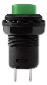 Кнопка DS-228, 2с, с фиксацией зеленая OFF-ON DS-228з