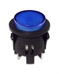 Кнопка Sc-7087 с фиксацией и синей подсветкой, 12В,16A Sc-7087ФС