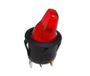 Переключатель KCD1-5-101NH (777Т) 3с 12в 10A красный, ON-OFF KCD1-5-101NHR