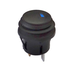 Кнопка Sc-777d, влагозащищенная, 12v ON-OFF (синее свечение) Sc-777dс