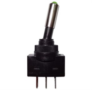 Тумблер ASW-15D 12V, 20А зеленое свечение ON-OFF ASW-15Dз