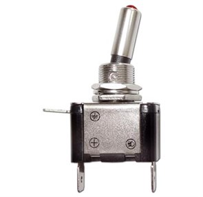 Тумблер ASW-07D 12В, 20A красное свечение ON-OFF ASW-07Dк