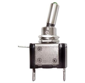 Тумблер ASW-07D 12В, 20A зеленое свечение ON-OFF ASW-07Dз