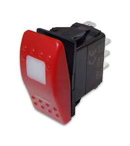 Переключатель 12-24В, SF50714-1-A6RWBG ON-ON с зеленой подсветкой SF50714-1-A6RWBG
