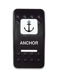 Переключатель 12-24В, SF50713-4-A6BW-01 (ON)-OFF-ON с белой подсветкой, ANCHOR SF50713-4-A6BW-01