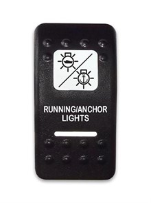 Переключатель 12-24В, SF50713-3-A6BW-06 ON-OFF-ON с белой подсветкой, RUNNING ANCHOR SF50713-3-A6BW-06