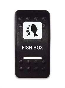 Переключатель 12-24В, SF50713-3-A6BW-08 ON-OFF-ON с белой подсветкой, FISH BOX SF50713-3-A6BW-08