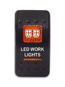 Переключатель 12-24В SF50713-6-4P-A6BO-12 ON-OFF с оранжевой подсветкой, LED WORK LIGHTS SF50713-6-4P-A6BO-12
