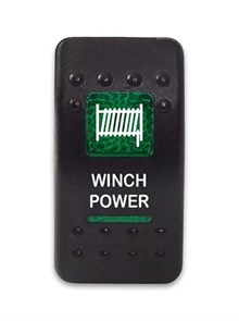 Переключатель 12-24В SF50713-6-4P-A6BG-04 ON-OFF с зеленой подсветкой, WINCH POWER SF50713-6-4P-A6BG-04