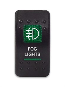 Переключатель 12-24В SF50713-6-4P-A6BG-06 ON-OFF с зеленой подсветкой, FOG LIGHTS SF50713-6-4P-A6BG-06