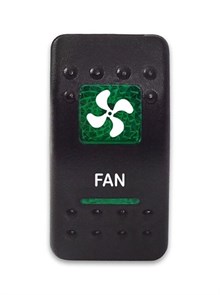 Переключатель 12-24В SF50713-6-4P-A6BG-10 ON-OFF с зеленой подсветкой, FAN SF50713-6-4P-A6BG-10