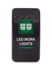 Переключатель 12-24В SF50713-6-4P-A6BG-12 ON-OFF с зеленой подсветкой, LED WORK LIGHTS SF50713-6-4P-A6BG-12