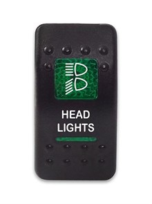 Переключатель 12-24В SF50713-6-4P-A6BG-13 ON-OFF с зеленой подсветкой, HEAD LIGHTS SF50713-6-4P-A6BG-13