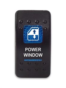 Переключатель 12-24В SF50713-5-A6BB-08 (ON)-OFF-(ON) с синей подсветкой, POWER WINDOW SF50713-5-A6BB-08