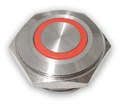 Кнопка (без фиксации) PX16CM-P10Y/ER12V/S с красной подсветкой PX16CM-P10Y/ER12V/S - фото 2183