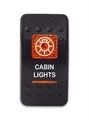 Переключатель 12-24В SF50713-6-4P-A6BO-11 ON-OFF с оранжевой подсветкой, CABIN LIGHTS SF50713-6-4P-A6BO-11 - фото 2403