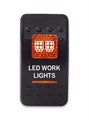 Переключатель 12-24В SF50713-6-4P-A6BO-12 ON-OFF с оранжевой подсветкой, LED WORK LIGHTS SF50713-6-4P-A6BO-12 - фото 2404