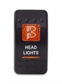 Переключатель 12-24В SF50713-6-4P-A6BO-13 ON-OFF с оранжевой подсветкой, HEAD LIGHTS SF50713-6-4P-A6BO-13 - фото 2405