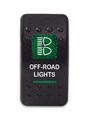 Переключатель 12-24В SF50713-6-4P-A6BG-01 ON-OFF с зеленой подсветкой, OFF-ROAD LIGHTS SF50713-6-4P-A6BG-01 - фото 2406