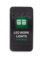Переключатель 12-24В SF50713-6-4P-A6BG-12 ON-OFF с зеленой подсветкой, LED WORK LIGHTS SF50713-6-4P-A6BG-12 - фото 2417