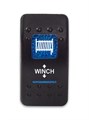 Переключатель 12-24В SF50713-5-A6BB-05 (ON)-OFF-(ON) с синей подсветкой, WINCH SF50713-5-A6BB-05 - фото 2422