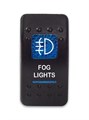 Переключатель 12-24В SF50713-6-4P-A6BB-06 ON-OFF с синей подсветкой, FOG LIGHTS SF50713-6-4P-A6BB-06 - фото 2423