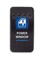 Переключатель 12-24В SF50713-5-A6BB-08 (ON)-OFF-(ON) с синей подсветкой, POWER WINDOW SF50713-5-A6BB-08 - фото 2425