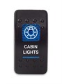 Переключатель 12-24В SF50713-6-4P-A6BB-11 ON-OFF с синей подсветкой, CABIN LIGHTS SF50713-6-4P-A6BB-11 - фото 2428